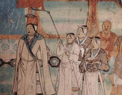 敦煌壁画中的吐蕃人(图片来自网络)
