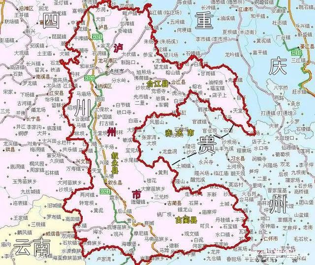 川黔滇交界地区地图(图片来源:慢游赤水)