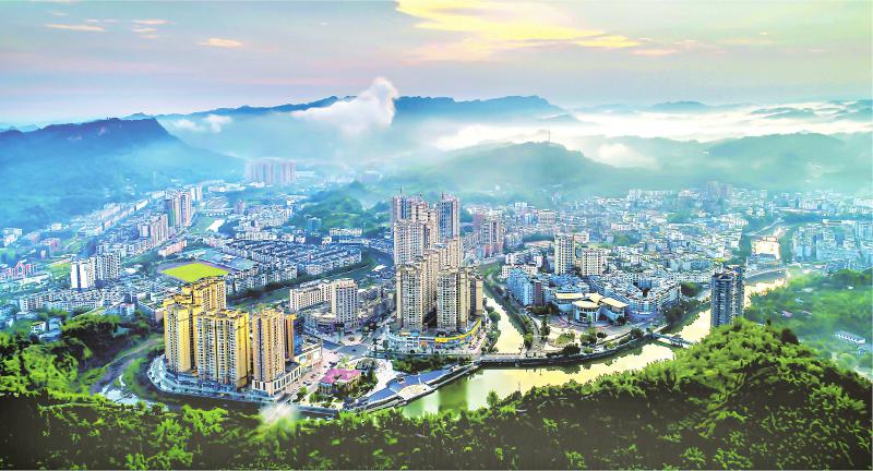 秀美灵动的沐川县城.