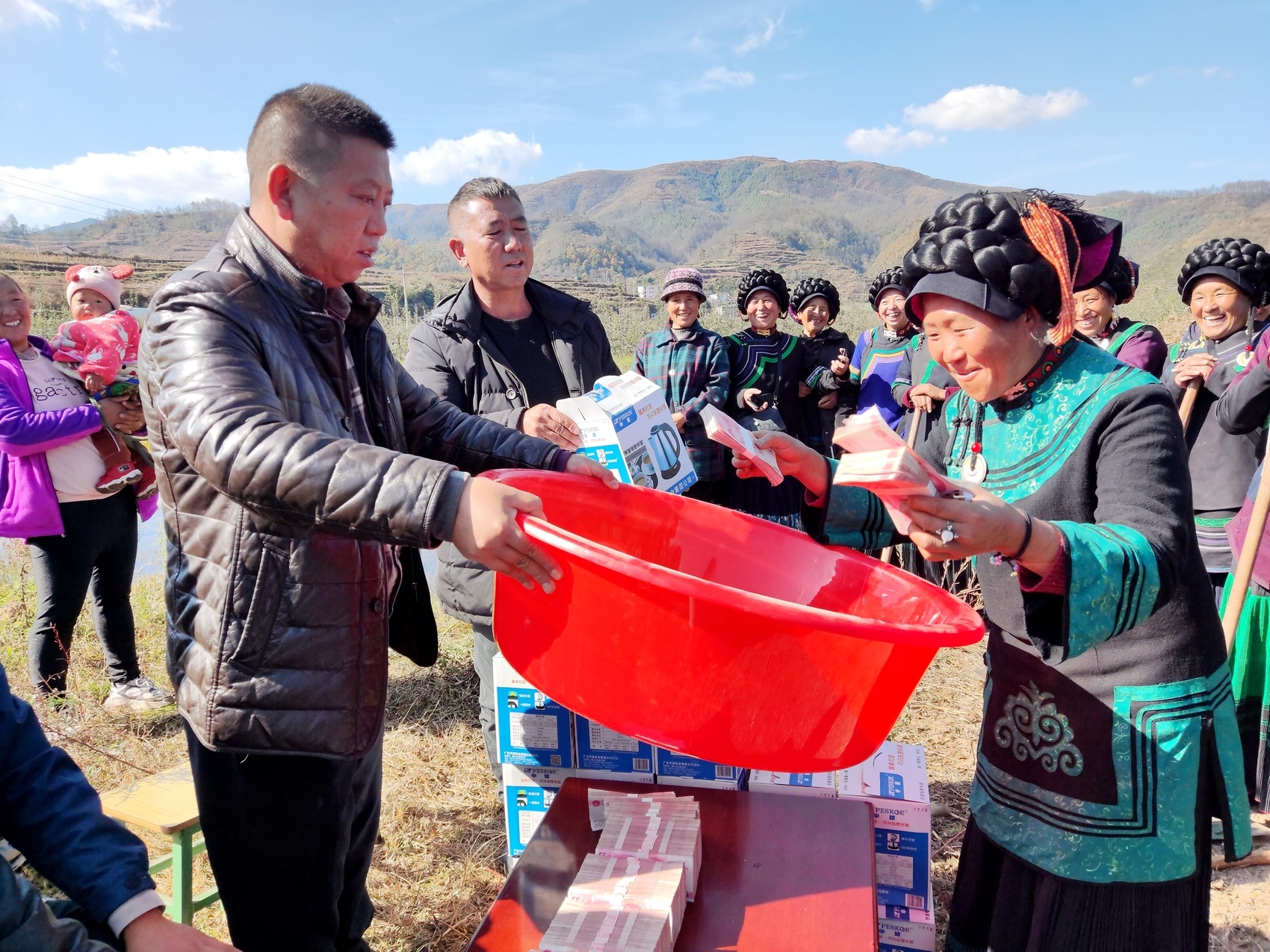 初冬,在越西县依洛地坝镇尔赛村绿源生态农业投资开发有限责任公司的