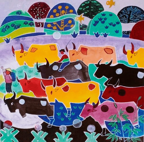 【春节特辑】乐山画家笔下喜庆传神的牛