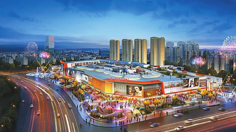 天府仁寿万达广场效果图.