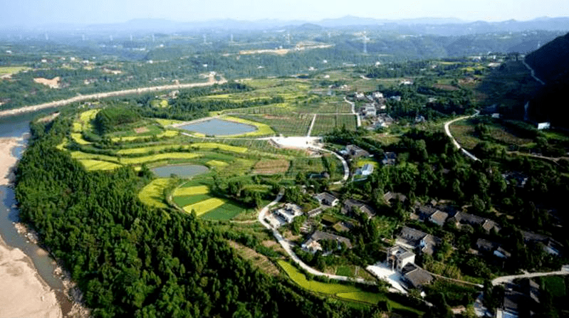 苍溪县元坝镇将军村鸟瞰(图片来源:四川古镇古村落数字博物馆)