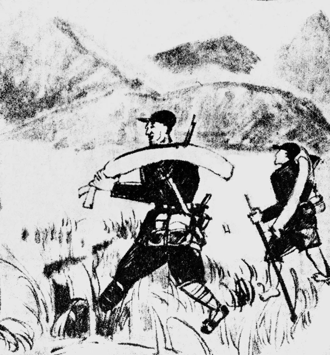 背干粮过草地 黄镇 画