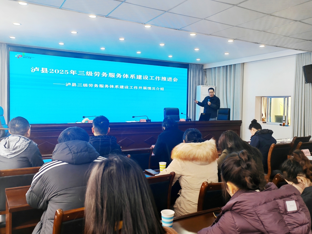 2月26日，泸县组织召开2025年三级劳务服务体系建设工作推进会。