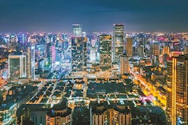 成都远洋太古里商业区夜景