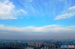 又见“成都蓝” 早上起来晾晒忙