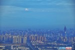 太阳，月亮，幺妹峰，今晨在成都市区都看到了